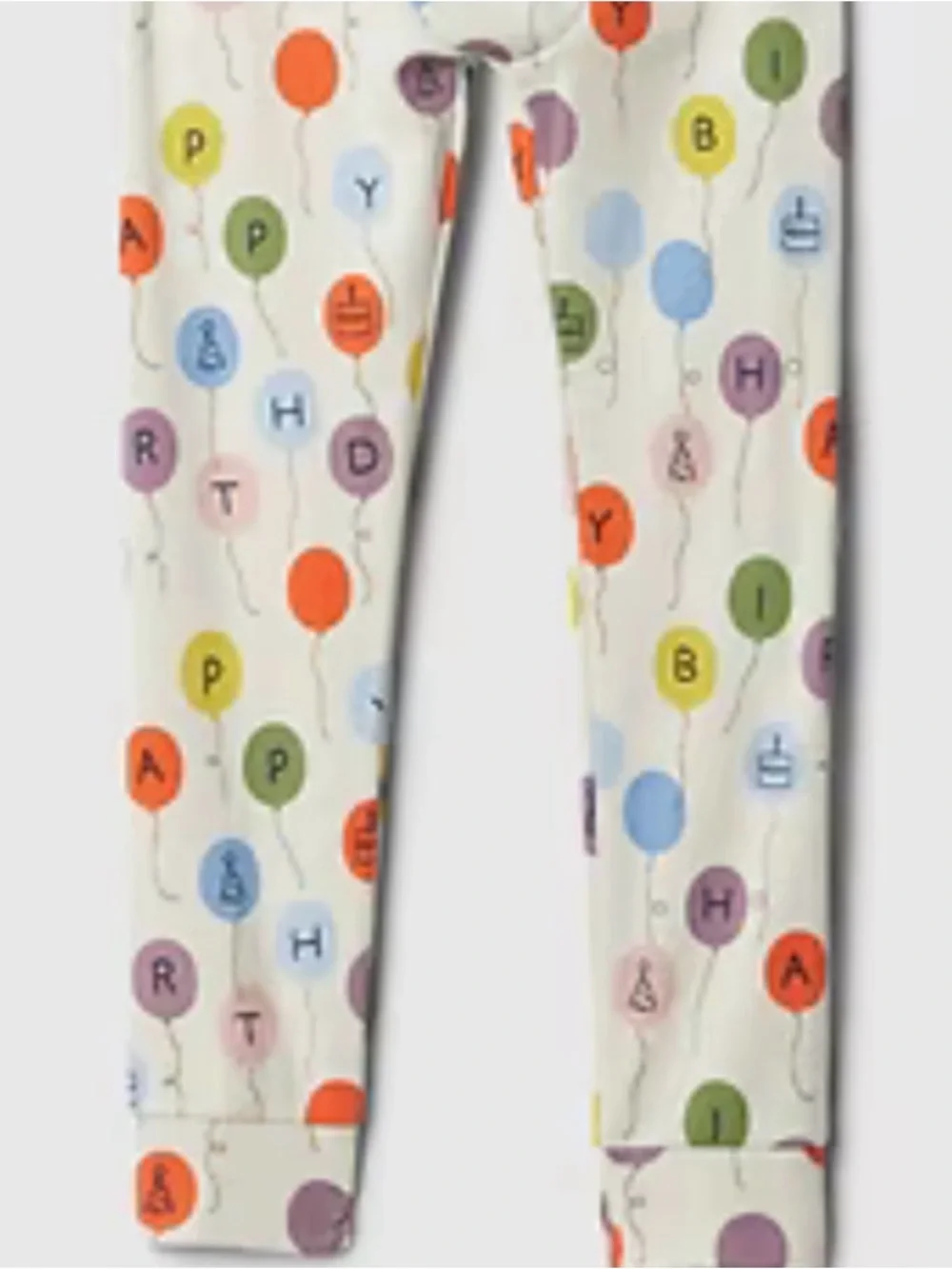 Gap 100% organic cotton Kids Balloon happy birthday Long-Sleeve Pajama Set NEW - Picture 3 of 3